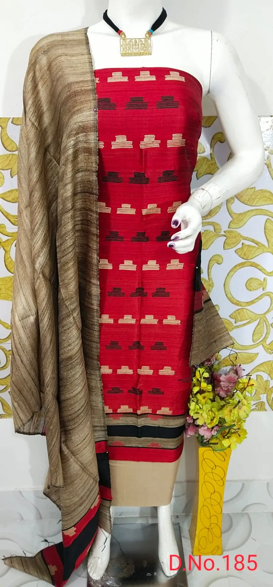 Elegant Tussar Dupion Salwar Suit